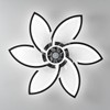 Dalouguan Ceiling Fan with Lights Remote Control, Black Flower Ceiling