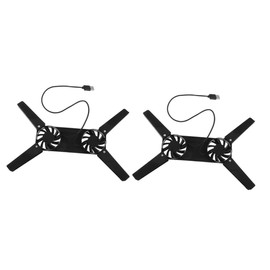 Operitacx 2 Stück Gaming Laptop Kühlpad mit Tragbarer Laptop Halter für Schreibtisch Büro Unterstützung für Notebook Effektive Kühlung Ergonomisches Design