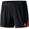 erima Damen Shorts 5-Cubes ohne Innenslip, Schwarz/Rot, 40, 615409