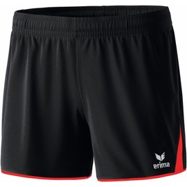 erima Damen Shorts 5-Cubes ohne Innenslip, Schwarz/Rot, 40, 615409