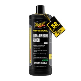 Meguiar's M205 Mirror Glaze Ultra Finishing Polish, Easy-to-Use Formula for Impeccable Shine, Multiple Ways to Apply Mirror Glaze, Removes Defects and Swirls for a High Gloss, 32 Oz Container