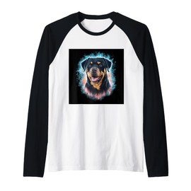 Impressive Rottweiler Raglan Baseball Tee
