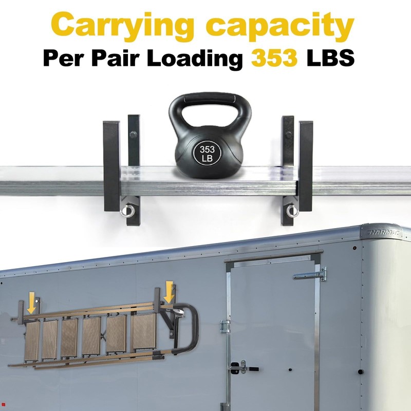 2 Rack Heavy Duty Side Mount Trailer Ladder Rack with