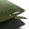 MIULEE Natural Green Pillow Covers 18x18 Inch Set of 4