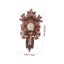 NOLITOY Creative Cottage Clock Unique House Design Wall Clock for Home Decor Attractive Hanging Ornament for Living Room Office and Shop and Practical