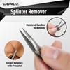 DuroX - 3 Sharp Tweezer Set, Pointed Tweezers for Ingrown