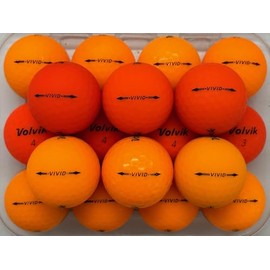 PRO LAKE BALLS 12 Volvik Vivid golf lake balls - grade A used condition - choice of colours (Orange)