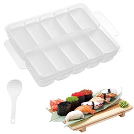 AYCCNH 10 en 1 mini molde japonés de sushi Onigiri, molde rectangular de bolas de arroz Nigiri Bento para hacer sushi
