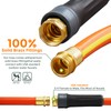 YESTAR 50FT Rubber Garden Hose Flexible Heavy Duty Orange