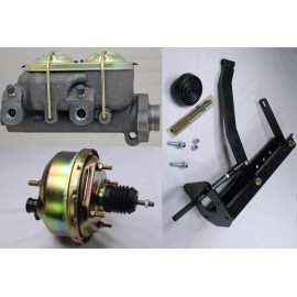 CNCDPT Firewall Under dash Mount Power Brake Pedal Kit w/ 7" Booster & Master Cylinder