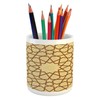 Ambesonne Antique Pencil Pen Holder, Star Shapes on Retro Design