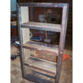 Handmade Hand Crafted Reclaimed Wood Spice Jar Rack, Chef Organizer, Mason Canning Rack,