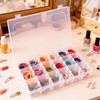 MUFUSHAN Transparent PP Case 18 Compartments with Dividers Removable Plastic