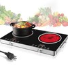 DRINTON 2 Burner Electric Cooktop, 3500W 110V Electric Double Burner
