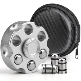 Metal Fidget Spinner Toy for Adults Children, Cool Sliver Alloy Hand Finger Spinner, Sensory Fidget Cube Desk Toy for Anti-Anxiety Party Favours Gift