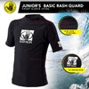 Body Glove Junior Basic Fitted Short Sleeve Rash Guard, Black,