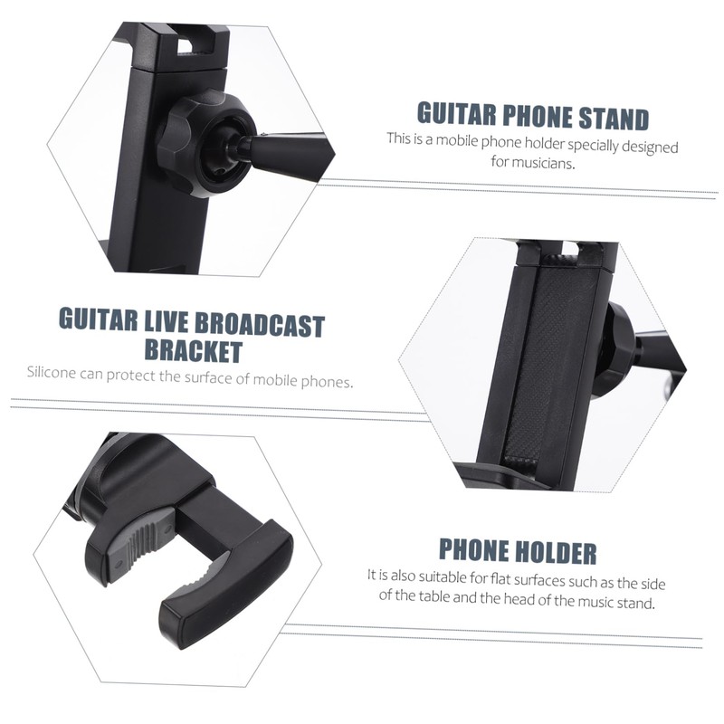 Totority Musical Instrument Phone Holder Guitar Score Bracket Multi-node Versatile