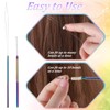 2 Stück Bunte Microring Haarverlängerung Set, Nadel Einfädler mit Nano