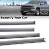LQI 4Pcs Silver Body Side Molding Trim Compatible with Chevy