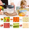 Ziweaye Manual Food Processor Vegetable Chopper, Portable Hand Pull String