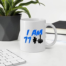 I Am 77 + 1 Years Old, Present Idea For Women Men 77th Birthday Who Born In 1944 11OZ White Ceramic Mug