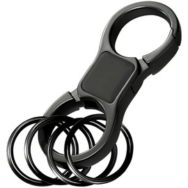 Tienyuu Heavy Duty Key Chain with Quick Release Spring – Zinc Alloy Car Keychain Organizer for Men & Women, 4 Key Rings