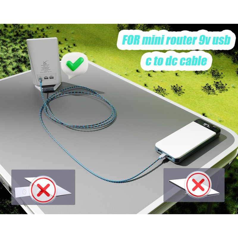 Starlink Mini Router Cable 3.28FT USB-C to DC Charging Cord