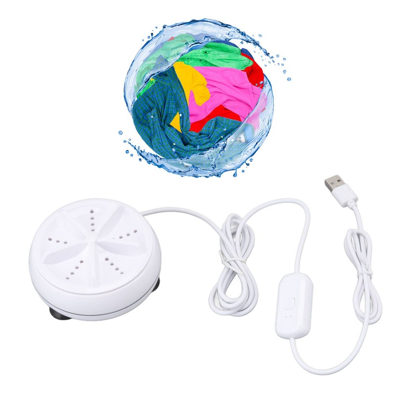 Mini Washing Machine Ultrasonic Low Noise USB Powered Portable Washer