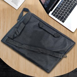 AKCHART Laptop Messenger Shoulder Bag for 17 Inch Notebooks – Durable & Lightweight Messenger Bag with Side Access, Zipper Compartment, Fits MacBook Pro/HP/Dell/Lenovo, for Travel Business-Black