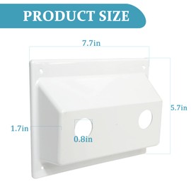 Faucet Stand Off Bezel Faucet Cover White Duo Faucet Mount KIT Stand Off,Faucet Stopper Bezel For RV Caravans Shower Water Leak Prevention