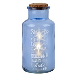 Xpressions Message of Love Light Up Jar New Sister | Birthday Unisex | Home Décor | 2 x AA, Multicolor,One Size,63519