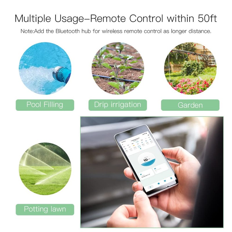 JulyCrab Intelligent Programmable Irrigation Timer with Automatic and Manual Watering,