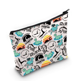 JXGZSO Nessie Lover Gift Cryptozoology Gift Plesiosaur Cryptid Cosmetic Bag Cryptid Creature Gift Mythical Ness Monster Makeup Bag, Cryptozoology Makeup Bag