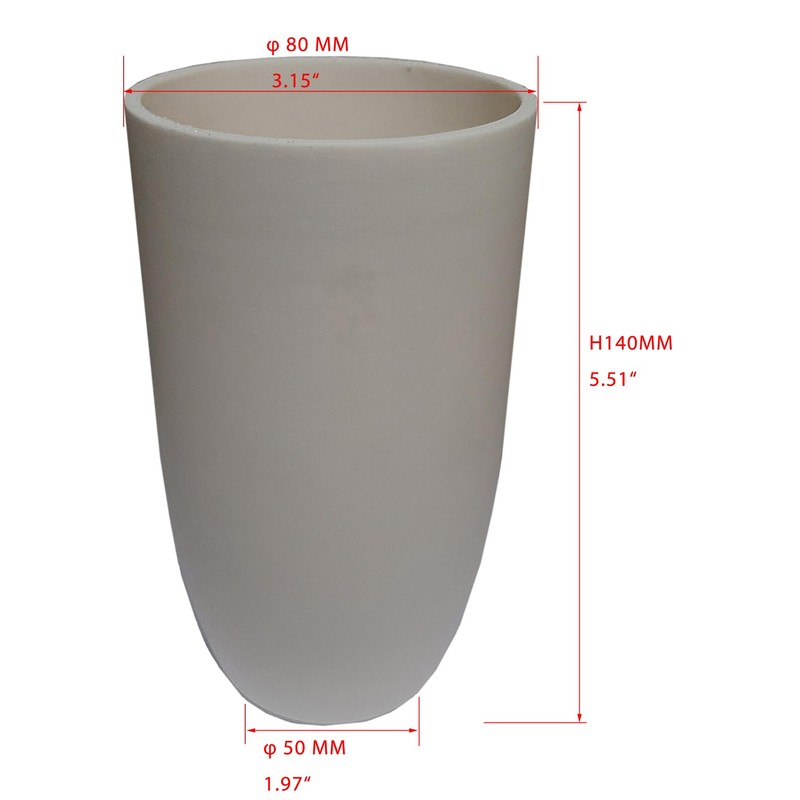 OTOOLWORLD 99.3% Alumina Crucible Al2O3 Aluminum Oxide Crucible Assay Crucible
