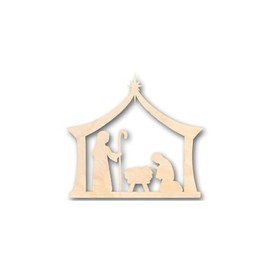Unfinished Wood Bethlehem Nativity Shape Christmas Craft up to 46" DIY 5" / 1/4"