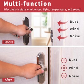 Solike 20 Feet Weather Stripping Door Seal with 8 PCS Door Corner Seals, V-Shaped Replacement Kerf Weather Stripping for Door Frame Q Foam Door Seal Strip Door Insulation (Brown)