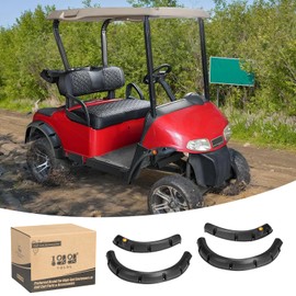 10L0L Golf Cart Fender Flares for Yamaha Drive G29 2007-2016 - 4 Piece Standard Front and Rear Fender Flares with Reflector, Easy to Install (NOT for Modified Cart)