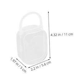 KOMBIUDA 12pcs Portable Clear Pacifier Case for Travel Reusable Pacifier Holder Storage Container Compact and Lightweight Design for Easy Carrying