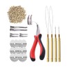 500pcs Micro Silicone Rings Hair Extensions Kit I-tip Hair Pliers