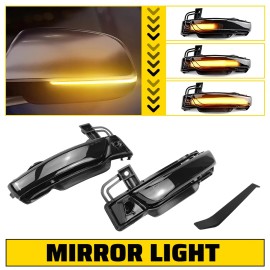 For Dodge Durango WD 2011-2023 Mirror LED Turn Signal Light Yellow Amber Dynamic