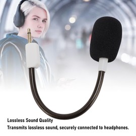 Generic Mic Replacement, Detachable Game Microphone Fit for Ra Zer BlackShark V2, 3.5mm Jack Noise Cancelling Microphone Replacement, Gaming Equipment Replacement Parts (White)