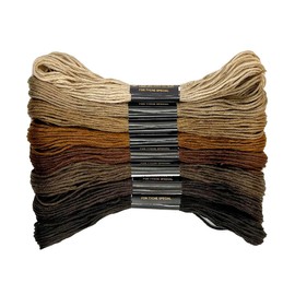 1 Pieces Cross StitchEmbroidery Floss,100% Eco-Cotton Cotton Premium Skeins, Ideal for Arts & Crafts (Brown Series 67980)