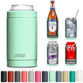 DUALIE 3 in 1 Insulated Can Cooler - Universal Size for 12 oz Cans, Slim Cans, and Bottles - 10+ Colors Available