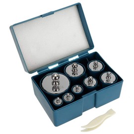 Bekith 8 Pack Calibration Weights, 10g-1000g Gram Precision Steel Scale Calibration Weight Kit Set with Tweezers for Digital Scale Balance, Jewellery Scale, Scien