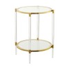 Convenience Concepts Royal Crest 2 Tier Acrylic Glass End Table,