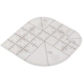 Acrylic Sewing Curved Corner Cutter Ruler with Marked Curves, DIY Sewing Tool for Rounded Corners, Placemats, Tablecloths, Quilts (Golden)