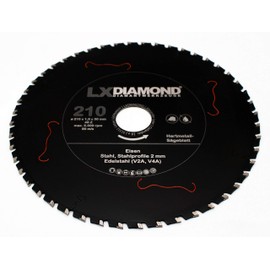 LXDIAMOND Carbide Saw Blade 210 mm x 30.0 mm Z48 for Iron Steel Stainless Steel V2A V4A Steel Profiles Sheet Metal Circular Saw Blade Suitable for Chop Saws Hand Circular Saws Metal Cutting Saws Table