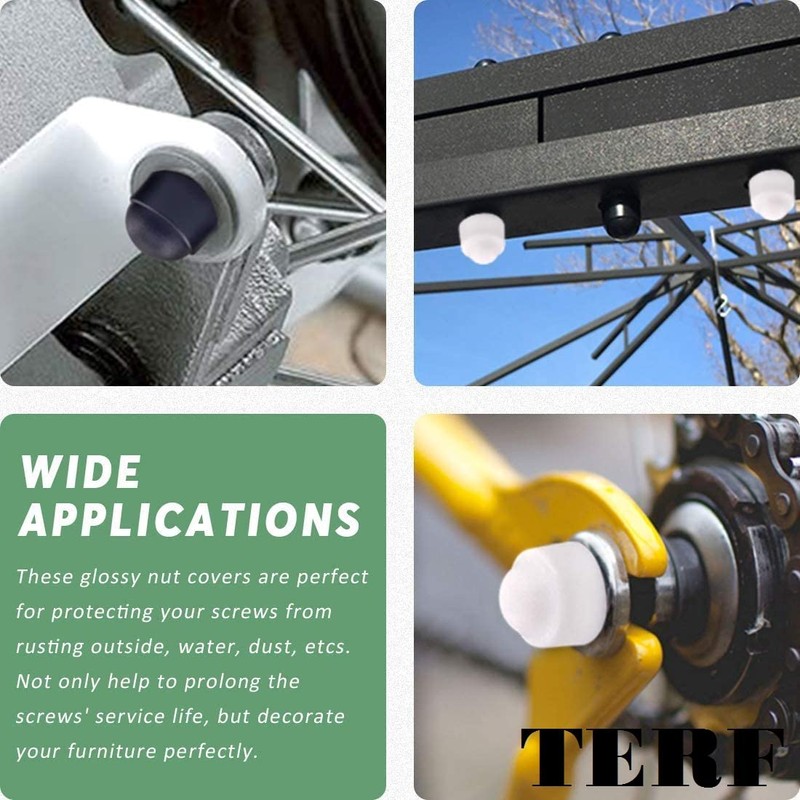 TERF® M16 Grey Plastic Hex Nut Bolt Dome Cap Cover