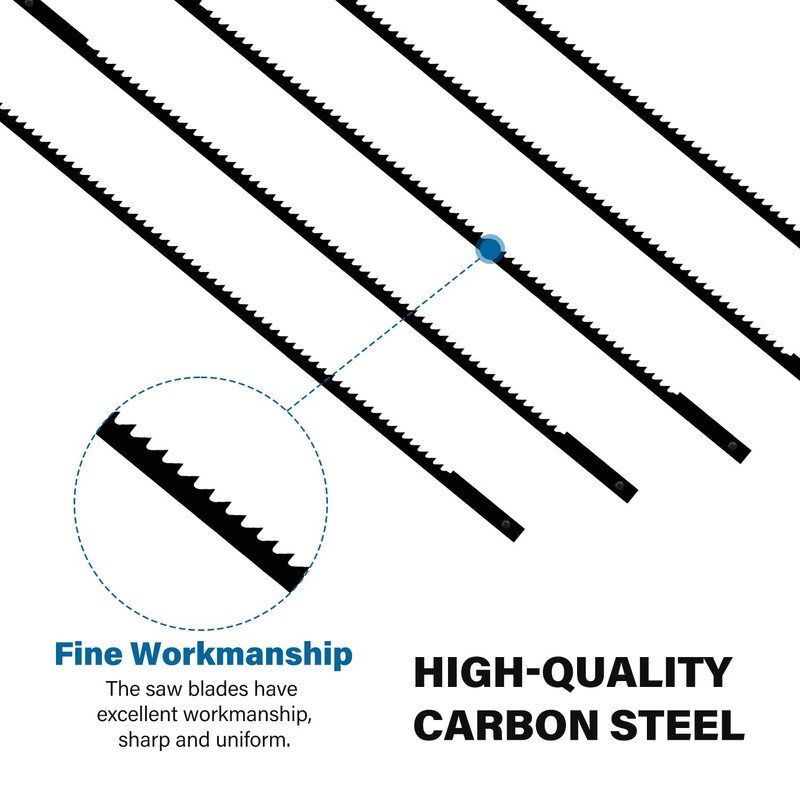 VooGenzek 20 PCS Scroll Saw Blades Set, 15 Teeth Carbon