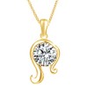 Zodiac Sign Astrology Constellation Solitaire Pendant Necklace in 14K Yellow